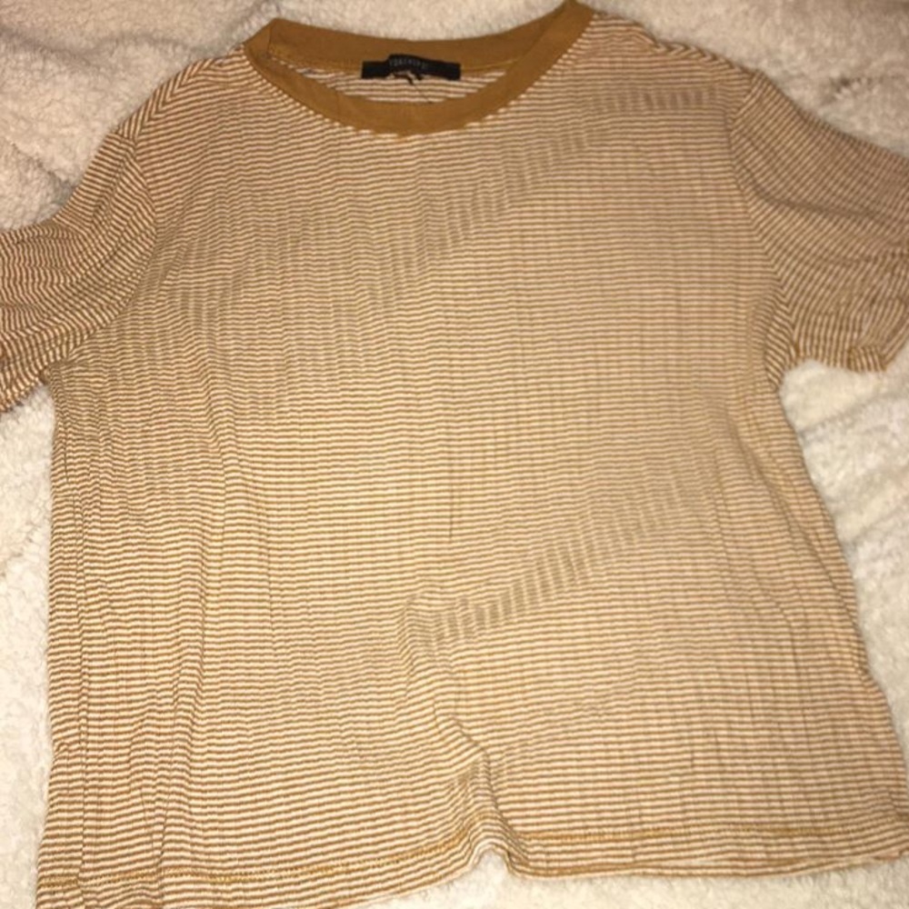 Forever 21 Mustard Striped Top